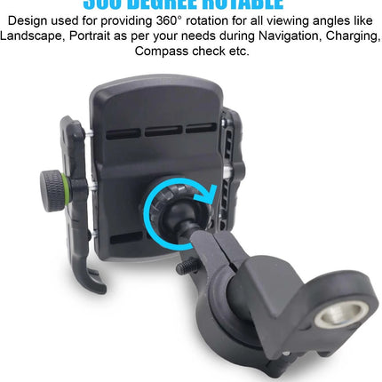 LIU HJG bike mobile holder, universal bike phone mount, 360 degree rotating mobile holder, motorcycle phone holder with clamp, adjustable bike phone stand, secure phone mount for bikes, mobile holder for all motorcycles, anti-slip mobile holder for bike, LIU HJG phone mount pack of 1, mobile holder with firm grip, bike handlebar phone mount, durable mobile holder for riding.