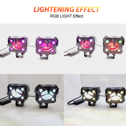LIU HJG 80W LED Fog Light, Yellow White Multicolor Fog Light, Universal LED Fog Light for Bike Car Truck, Multicolor Fog Lamp for Vehicles, 12V LED Fog Light, Dual Color Fog Light, HJG Multicolor Fog Lamp, LED Fog Light Pack of 2, Waterproof LED Fog Lamp, High Power Fog Light for Cars, Stylish Bike Fog Light, Off-Road LED Fog Light, Bright LED Fog Lamp for Night Driving, All-Weather Vehicle Fog Light, Decorative LED Fog Light, LED Driving Light for Bike and Car, Multi-Mode Fog Light, Automotive LED Lighting