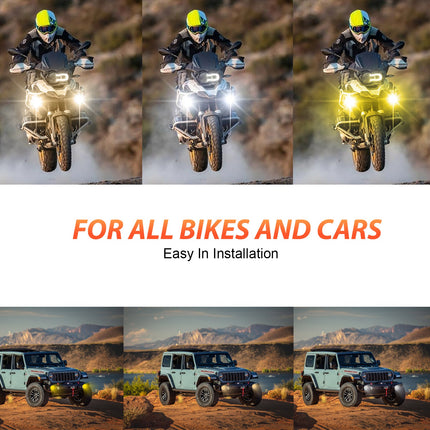 LIU HJG 80W LED Fog Light, Yellow White Multicolor Fog Light, Universal LED Fog Light for Bike Car Truck, Multicolor Fog Lamp for Vehicles, 12V LED Fog Light, Dual Color Fog Light, HJG Multicolor Fog Lamp, LED Fog Light Pack of 2, Waterproof LED Fog Lamp, High Power Fog Light for Cars, Stylish Bike Fog Light, Off-Road LED Fog Light, Bright LED Fog Lamp for Night Driving, All-Weather Vehicle Fog Light, Decorative LED Fog Light, LED Driving Light for Bike and Car, Multi-Mode Fog Light, Automotive LED Lighting