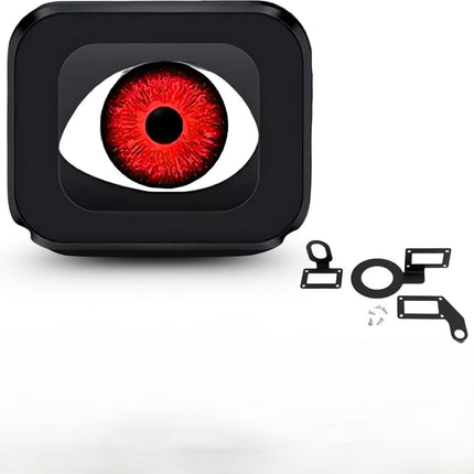 LIU HJG Red Devil Eye LED Fancy Light | Moving Eye Animation | Universal Fit for Car & Motorcycle | Stylish Decorative Lighting ( Pack of 1) - LIU HJG