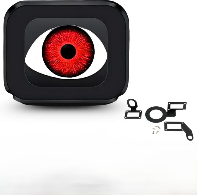 LIU HJG Red Devil Eye LED Fancy Light | Moving Eye Animation | Universal Fit for Car & Motorcycle | Stylish Decorative Lighting ( Pack of 1) - LIU HJG