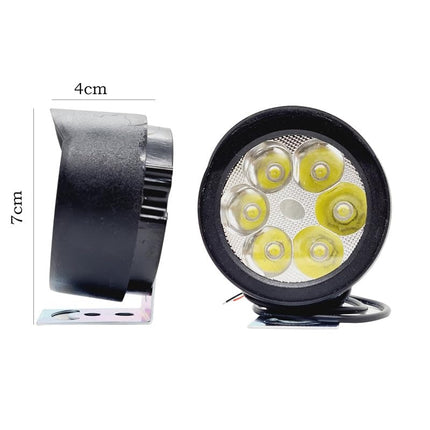 LIU HJG 18W White LED Fog Light | Universal Fit for Bike & Car | High Brightness | Waterproof | 9V–36V | Durable Design | Pack of 2