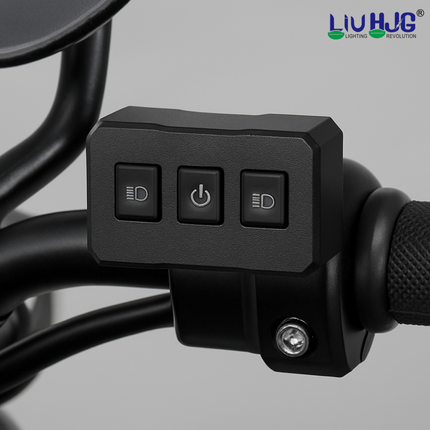 LIU HJG 3-Button Waterproof CNC Switch Box Installed on Motorcycle Handlebar Control