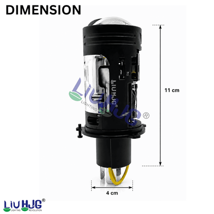 LIU HJG® Original 50W H4 Dual-Color LED Projector Lens Bulb (Yellow & White Beam)