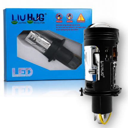 LIU HJG® Original 50W H4 LED Projector Lens Bulb with Red Devil Eye (Pack of 1)