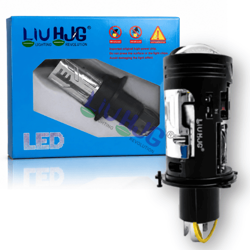 LIU HJG® Original 50W H4 LED Projector Lens Bulb with Red Devil Eye (Pack of 1)