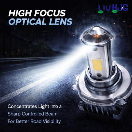 LIU HJG High Focus Optical Lens Concentrates Light into a Sharp Controlled Road Beam