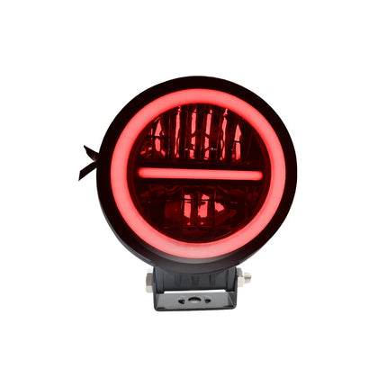 LIU HJG White LED Fog Light with Red DRL – Universal Fit for Bikes, Cars & Trucks (Pack of 2)