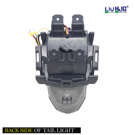 Red LED Bike Tail Light with Multi-Color Modes and Yellow Turn Signal Indicators