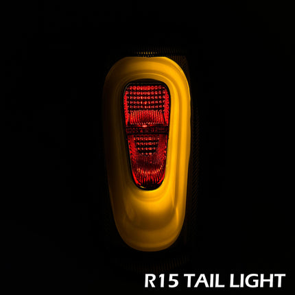 Red LED Bike Tail Light with Yellow Turn Signal Indicators