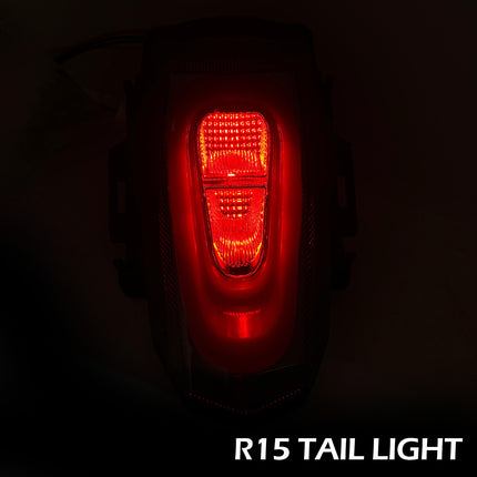 Red LED Bike Tail Light with Yellow Turn Signal Indicators