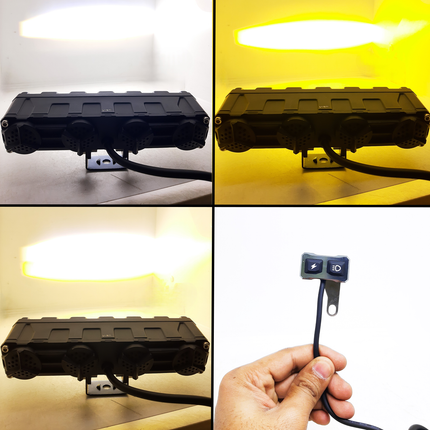 wiring kit mega drive 6 len fog light, mega drive led fog light, 6 led mega drive, liu hjg mega drive 6 led fog light, liu hjg 6 lens fog light yellow white, 6 lens dual colour led fog light, liu hjg official website, bike fog ight, car fog light